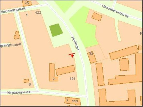 Схема рекламной плоскости по адресу Zt 037 майдан Визволення,8 (автошкола) Б