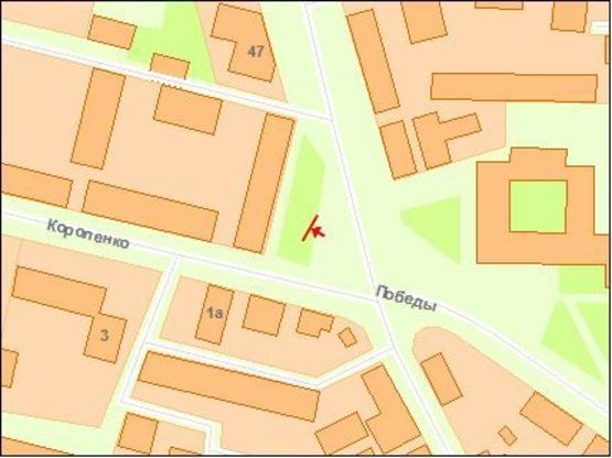 Схема рекламної площини за адресою Zt 034 вул Короленка,5 м-н Тетерів( верхній) А