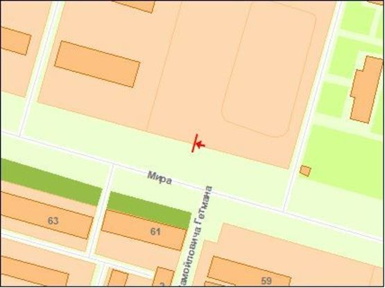 Схема рекламной плоскости по адресу Zt 044 проспект Миру,42 А