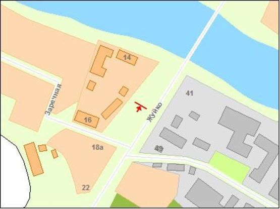 Схема рекламной плоскости по адресу Zt 063 вул Жуйка,16 Б