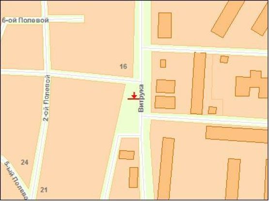 Схема рекламной плоскости по адресу Zt 056 вул.Вітрука,20 м-м" Ермітаж" А