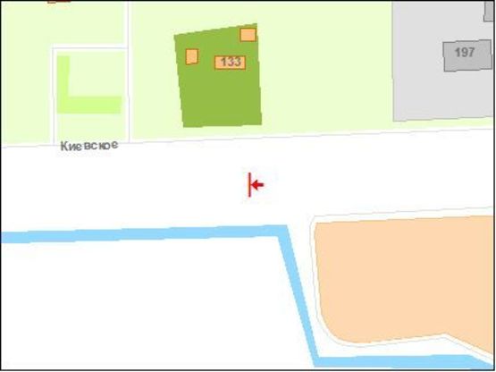 Схема рекламной плоскости по адресу Zt 014 Київське шосе,140 Б