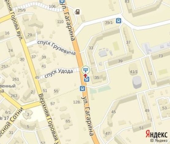 Схема рекламной плоскости по адресу Гагарина ул., 35 (магазин «Абсолют»)