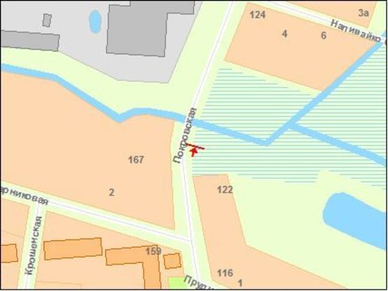 Схема рекламной плоскости по адресу Zt 096 вул.Покровська,122 А