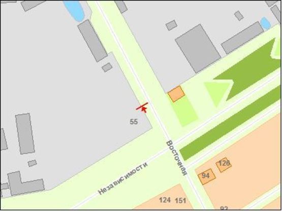 Схема рекламной плоскости по адресу Zt 103 вул.Ватутіна,55 ТЦ"МЕТРО"Б