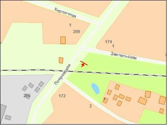 Схема рекламной плоскости по адресу Zt 092 вул.Покровська.172 (виїзд з міста) А