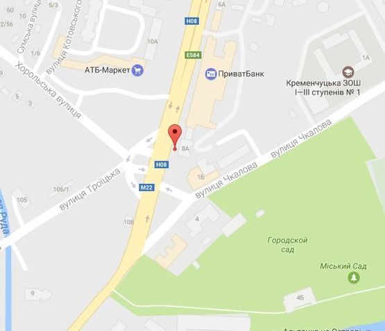 Схема рекламної площини за адресою просп. Свободы (ул.60л.Октября), 7a, возле супермаркета «Эльдорадо» и ресторана «Хуторок»