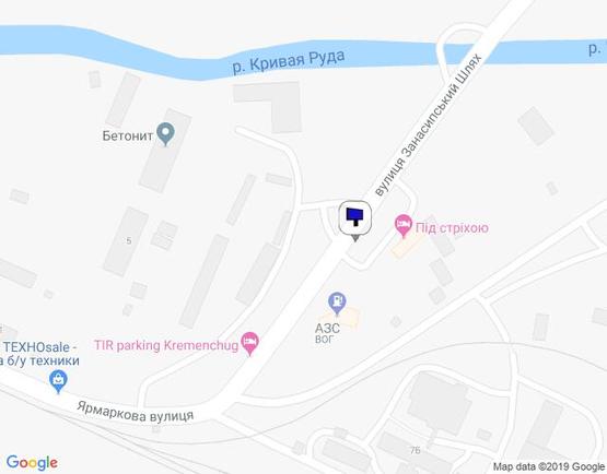 Схема рекламной плоскости по адресу ул. Ярмарочная, 11-А, возле АЗС «WOG» (объездная дорога на Полтаву)