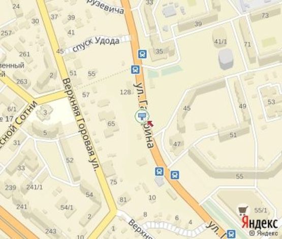 Схема рекламной плоскости по адресу Гагарина ул., (напротив стоянки «Абсолют»)