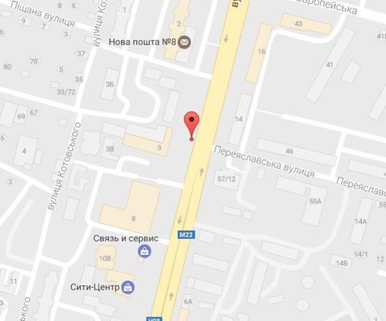 Схема рекламной плоскости по адресу просп. Свободы (ул.60л.Октября), 3,  кварт. 101, возле супермаркетов «Фоксторот», «Comfy» и Троицкого рынка