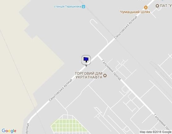 Схема рекламной плоскости по адресу ул. Свиштовская, 19, остановка «Завод «Техуглерод», район Кременчугского нефтеперерабатывающего завода