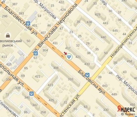 Схема рекламной плоскости по адресу Благовестная ул., 421