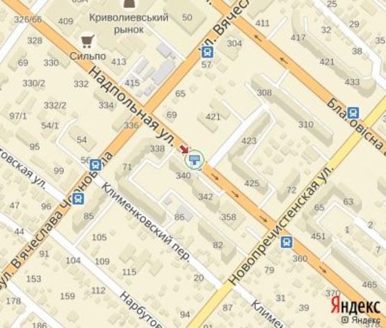 Схема рекламной плоскости по адресу Надпольная ул., 342( остановка)