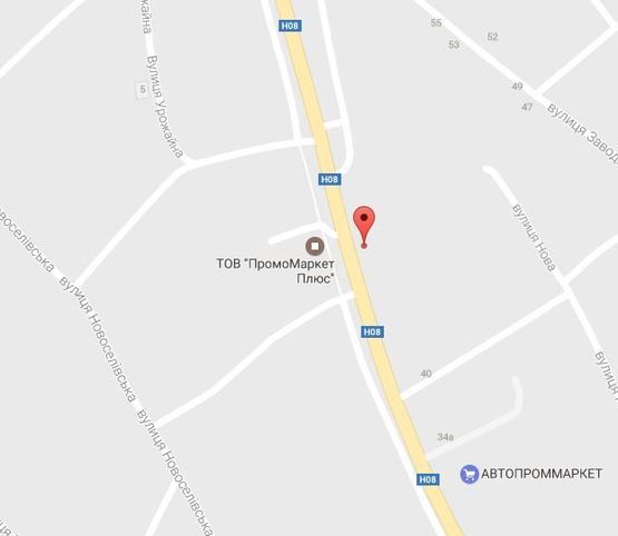 Схема рекламної площини за адресою ул. Киевская, возле домовладения № 6