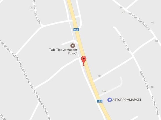 Схема рекламной плоскости по адресу ул. Киевская,  возле домовладения № 71