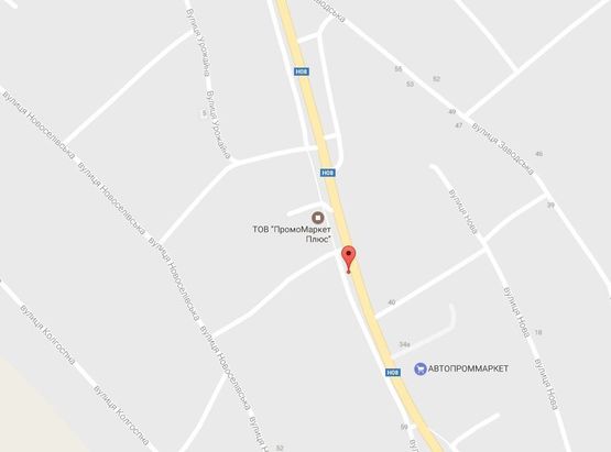 Схема рекламной плоскости по адресу ул. Киевская,  возле домовладения № 71