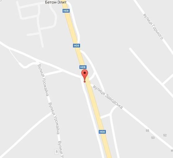 Схема рекламной плоскости по адресу ул. Киевская, возле домовладения № 99/1