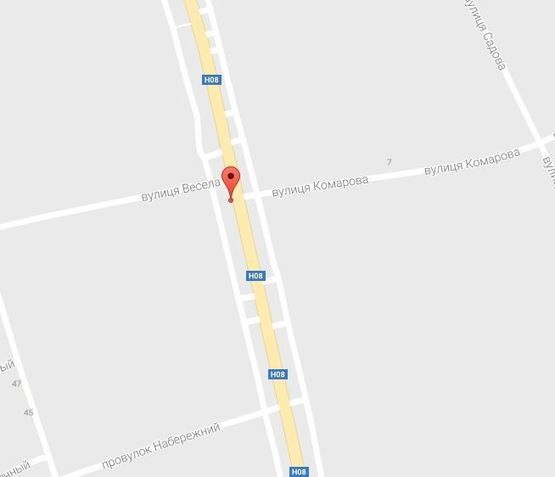 Схема рекламної площини за адресою ул. Киевская, возле домовладения № 185