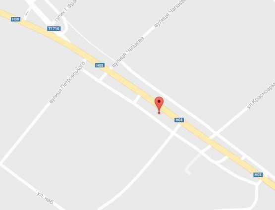 Схема рекламной плоскости по адресу ул. Киевская, возле домовладения № 239