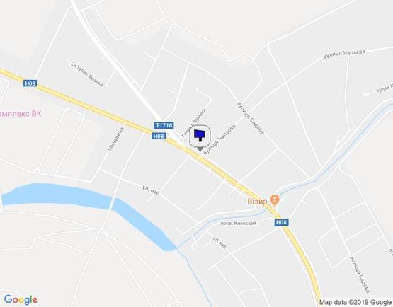 Схема рекламной плоскости по адресу ул. Киевская, возле домовладения № 232