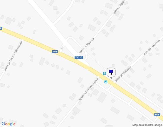 Схема рекламної площини за адресою ул. Киевская, возле домовладения № 232