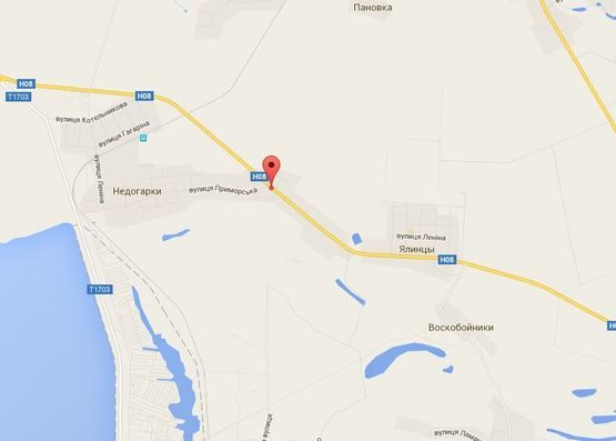 Схема рекламної площини за адресою ул. Киевская, 130, район АЗС, напротив ресторана «Авто-гриль «Мисливець»