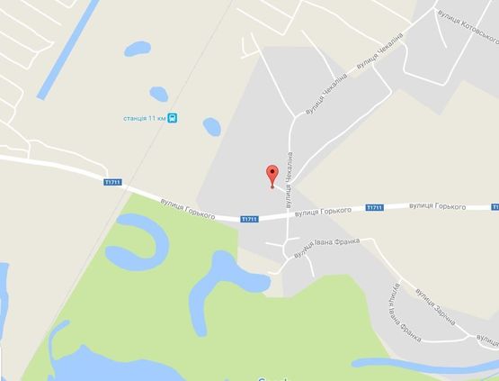 Схема рекламной плоскости по адресу ул. Горького, перекрёсток с ул. Чекалина, р-н жд переезда, Кременчугское направление