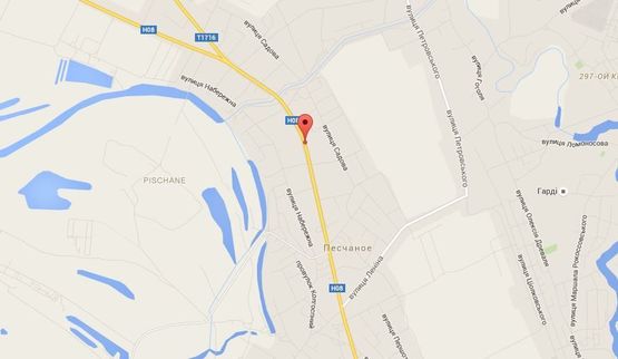 Схема рекламної площини за адресою ул. Киевская, возле домовладения № 158