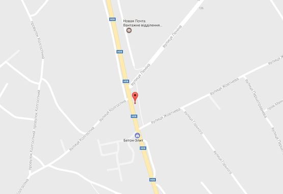 Схема рекламної площини за адресою ул. Киевская, перекрёсток с ул. Ленина, район супермаркета «Оптовичок»