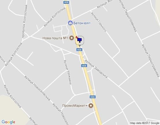 Схема рекламної площини за адресою ул. Киевская, возле домовладения № 72, въезд в город