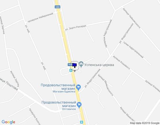 Схема рекламной плоскости по адресу ул. Киевская, 112а, возле церкви