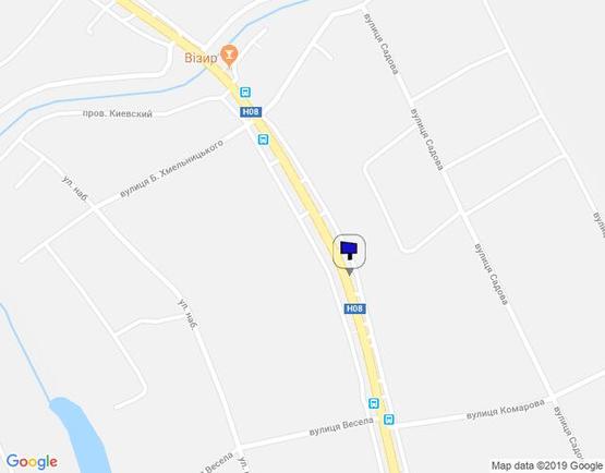 Схема рекламной плоскости по адресу ул. Киевская, 166 (ЛЕП)