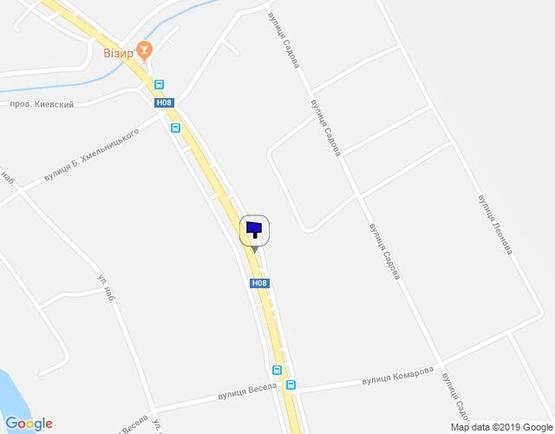 Схема рекламной плоскости по адресу ул. Киевская, 166 (ЛЕП)