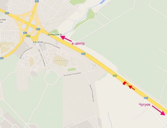 Схема рекламной плоскости по адресу Ростовская трасса-разделитель возле АЗС ОККО 2(въезд в город)