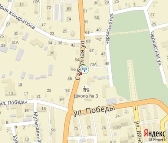 Схема рекламной плоскости по адресу Соборная ул., 71