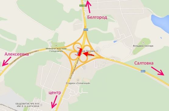 Схема рекламной плоскости по адресу Брандмауэр- Лозовеньковский пр-т-Белгородское шоссе  в ст. Алексеевки