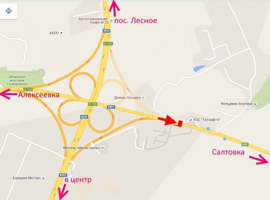 Схема рекламной плоскости по адресу Лозовеньковский пр-т-Фельдман-экопарк-чебурашка №2-правая- в ст. Салтовки