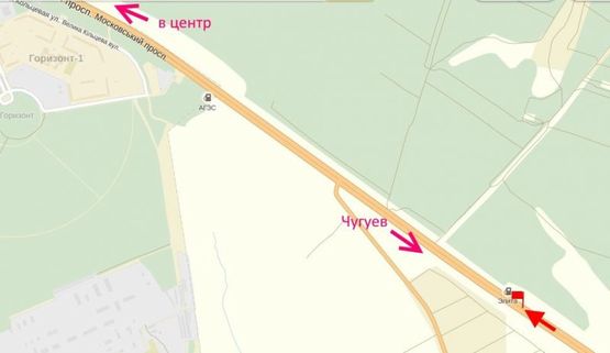 Схема рекламной плоскости по адресу Московский пр-т - Ростовская трасса - АЗС Аэлита-3-въезд в город