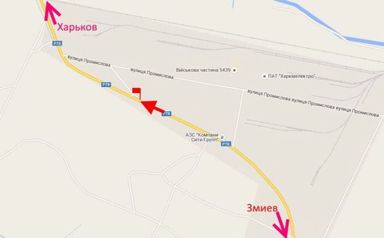 Схема рекламної площини за адресою пос. Васищево- в р-не ул Промышленная-1-(въезд в город)