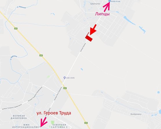 Схема рекламної площини за адресою ул. Леся Сердюка -окружная дорога-13- въезд в город со ст пос. Циркуны