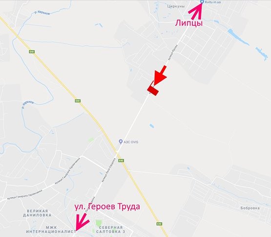 Схема рекламной плоскости по адресу ул. Леся Сердюка -окружная дорога-8- въезд в город со ст пос. Циркуны