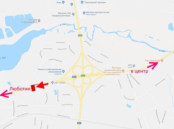 Схема рекламної площини за адресою Полтавский шлях- пост ГАИ-флажок№3-из центра