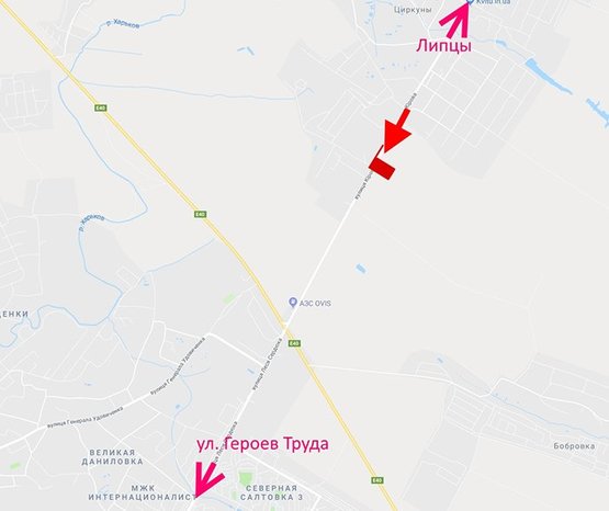 Схема рекламной плоскости по адресу ул. Леся Сердюка -окружная дорога-11- въезд в город со ст пос. Циркуны