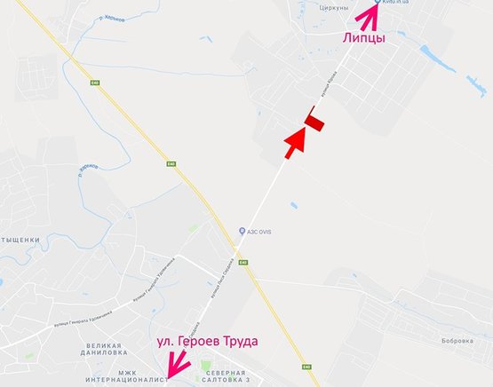 Схема рекламной плоскости по адресу ул. Леся Сердюка -окружная дорога-12- выезд из города в ст пос. Циркуны