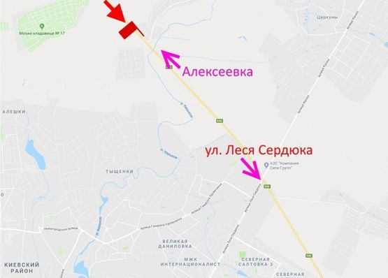 Схема рекламної площини за адресою Окружная дорога-498 км возле АЗС  Prime  ст. Салтовки