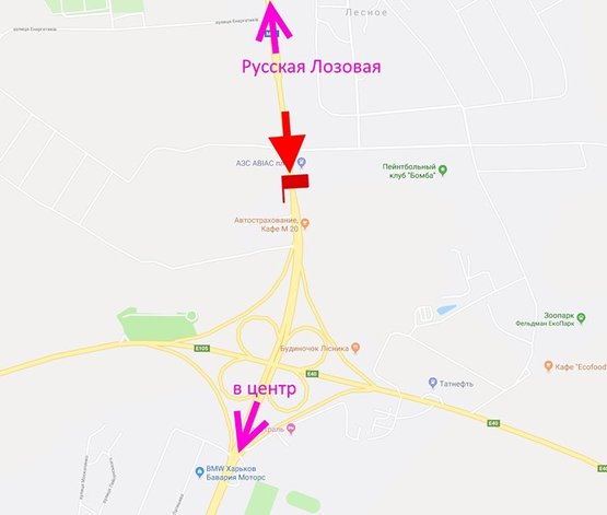 Схема рекламної площини за адресою Белгородское шоссе-пост Полиции-въезд в город