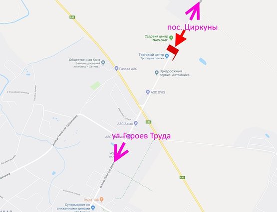 Схема рекламной плоскости по адресу ул. Леся Сердюка -окружная дорога -флажок №3 въезд в город со ст пос. Циркуны