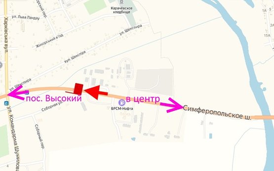 Схема рекламної площини за адресою Симферопольское шоссе- возле АЗС БРСМ-флажок №3-из центра