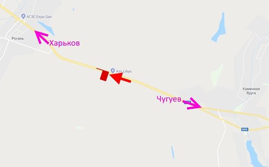 Схема рекламной плоскости по адресу Ростовская трасса -АЗС Лилия - в ст. Харькова