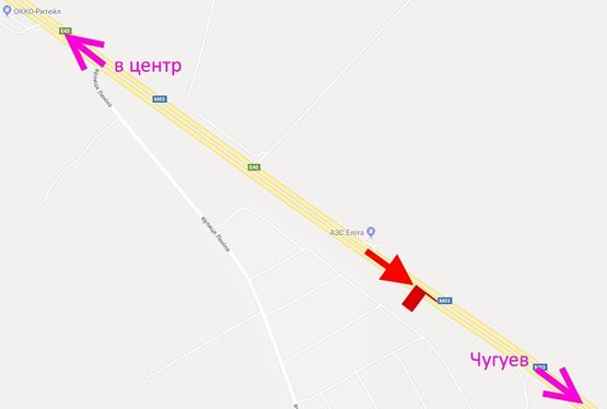 Схема рекламної площини за адресою Московский пр-т - Ростовская трасса - АЗС Аэлита-5-выезд из города